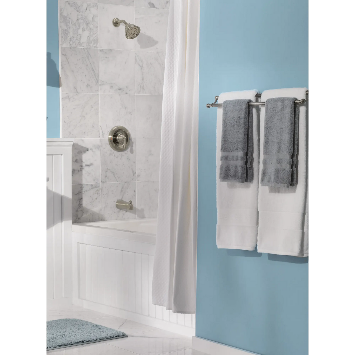 Moen Caldwell Posi-Temp Eco-Performance Tub and Shower Faucet 82496EP in Spot Resist Brushed Nickel (82496EPSRN) - view 2