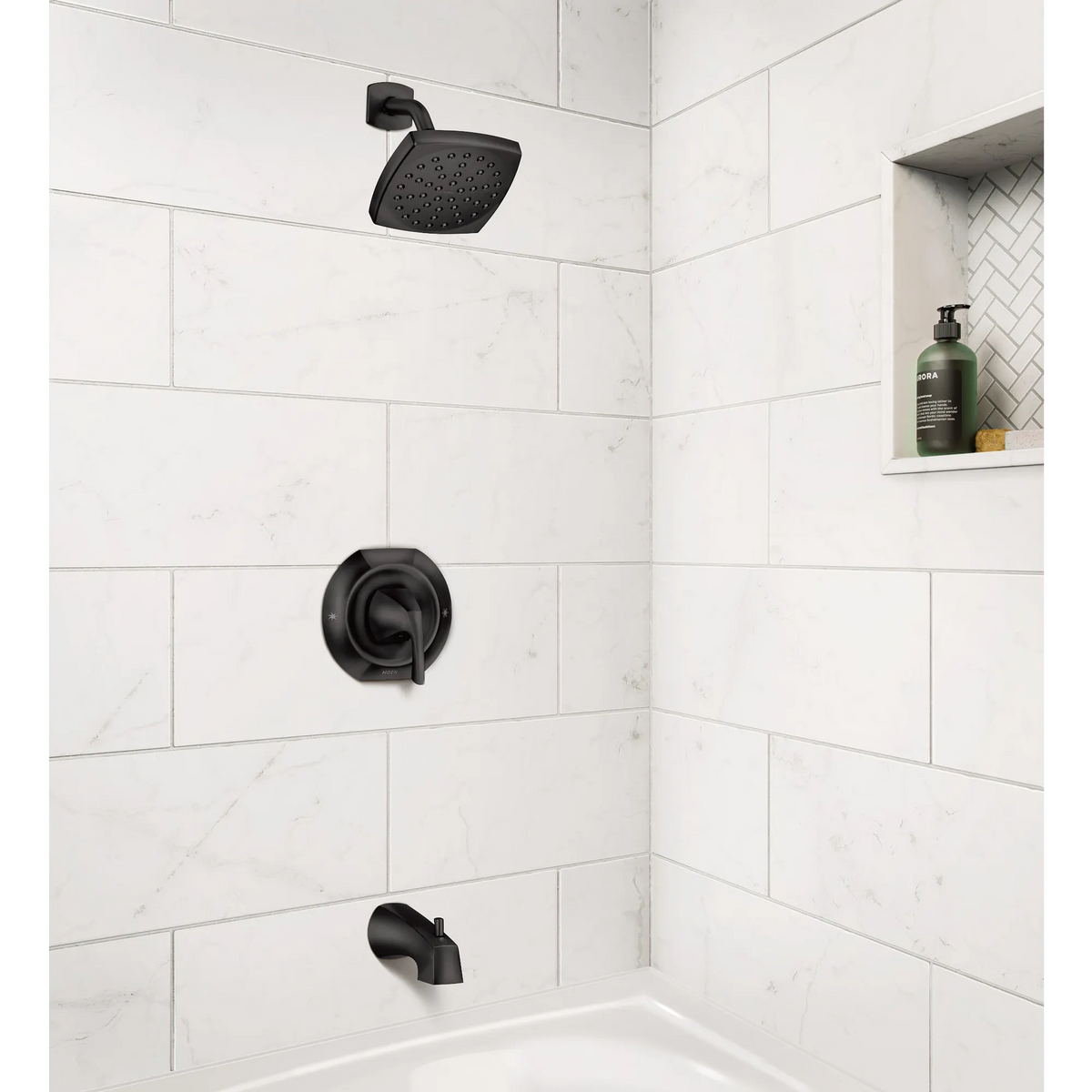 Moen Lindor Single-Handle Bathroom Faucet 82504 in Matte Black (82504BL) - view 3