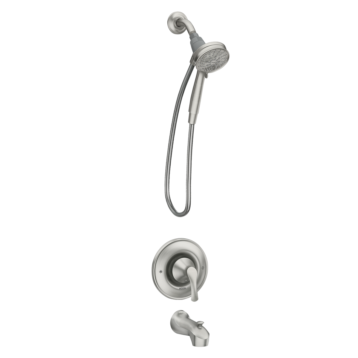 Moen Darcy Tub and Shower Faucet 82560 in Spot Resist Brushed Nickel (82560SRN)