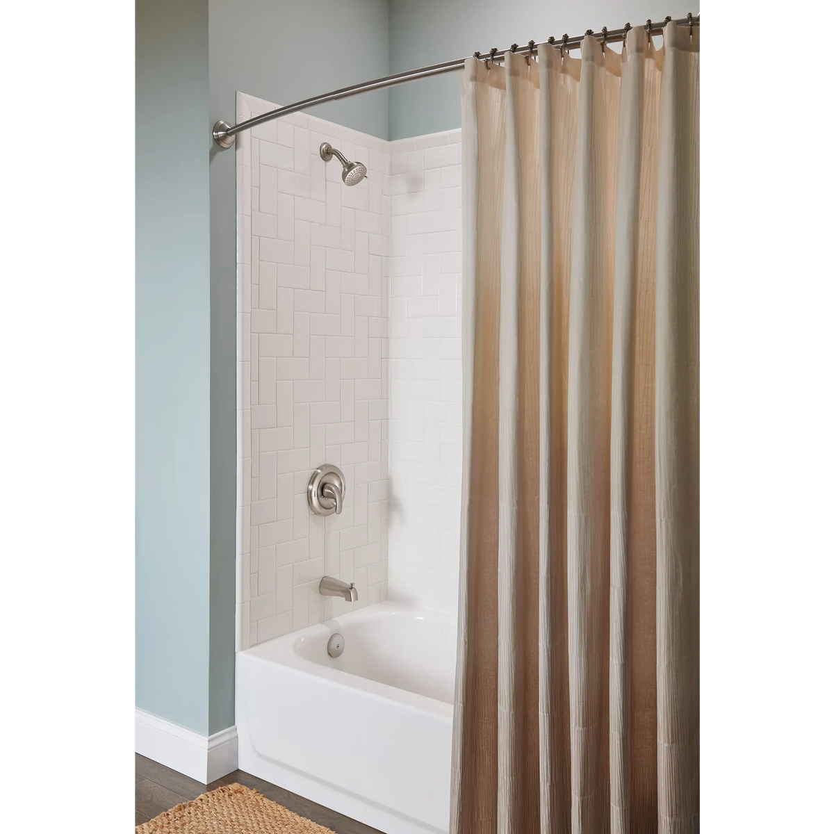 Moen Adjustable Curved Shower Rod DN2160 in Brushed Nickel (DN2160BN) - view 2