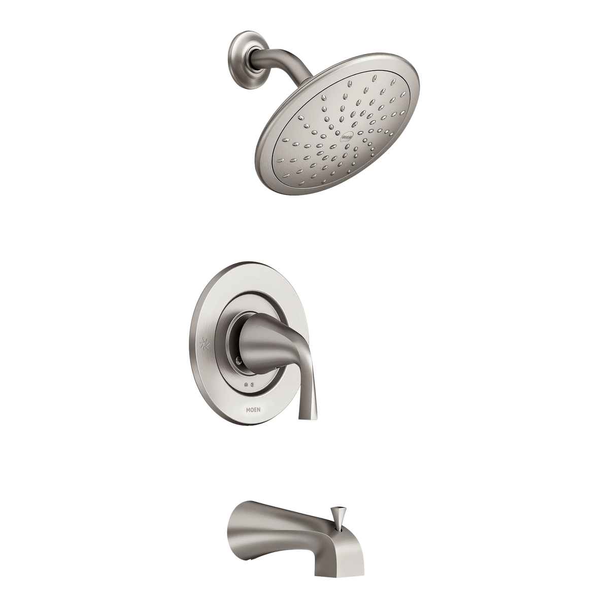 Moen Oxby Posi-Temp Tub/Shower 82660 in Spot Resist Brushed Nickel (82660SRN)