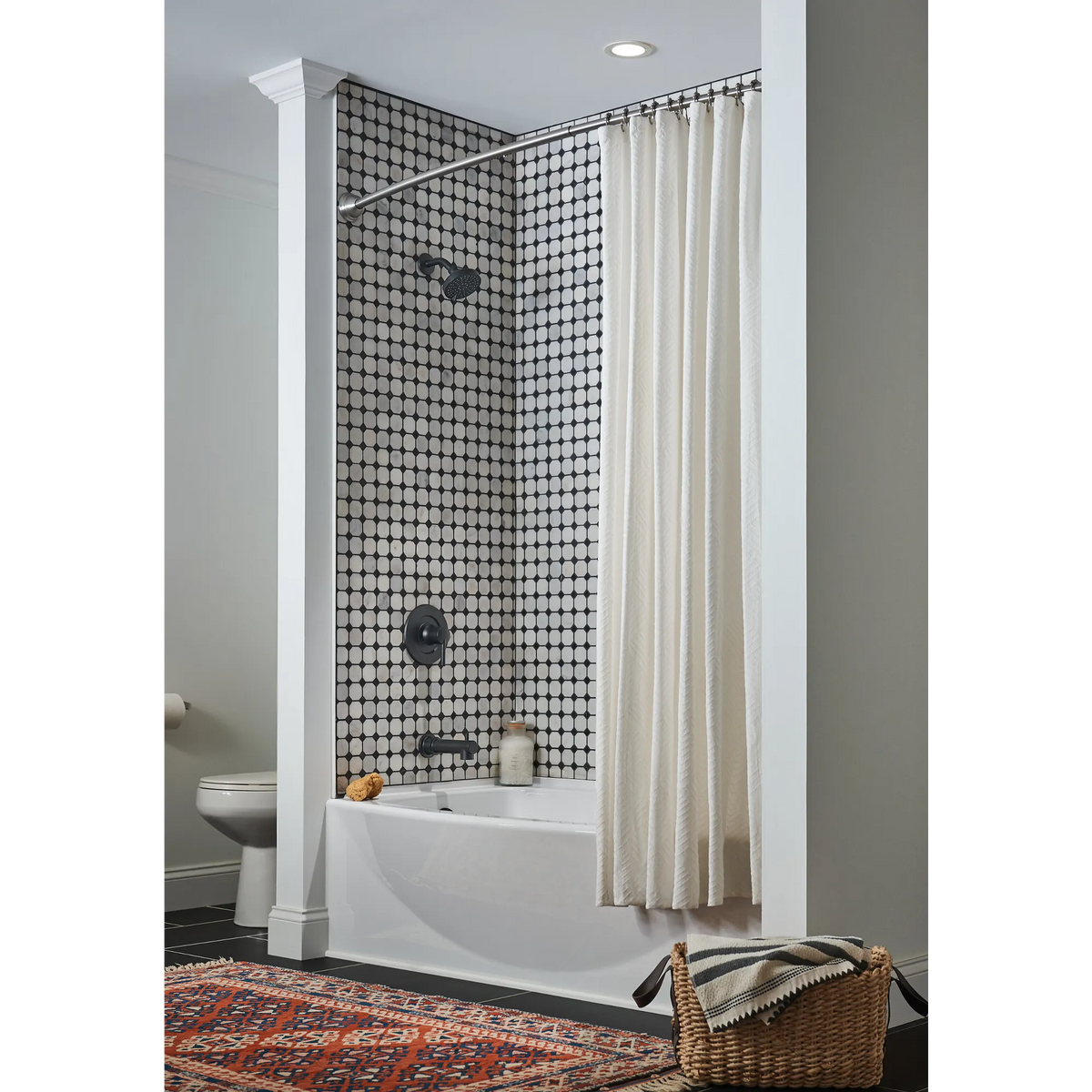 Moen Arlys Posi-Temp Tub/Shower 82770 in Matte Black (82770BL) - view 3