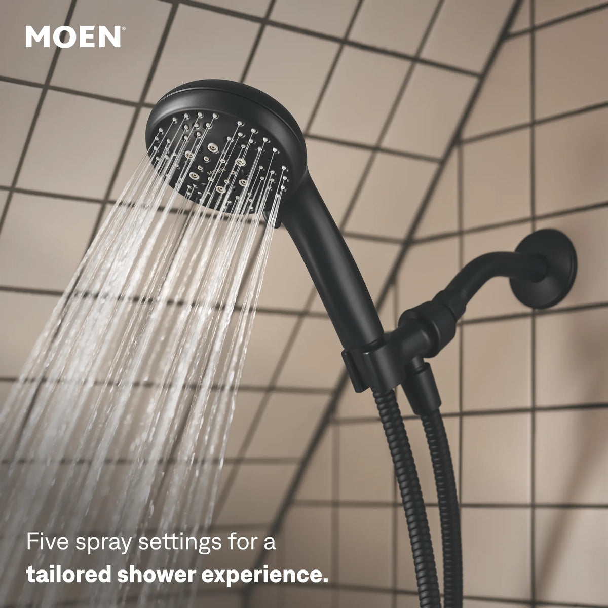 Moen Beric Posi-Temp Tub/Shower 82775 in Matte Black (82775BL) - view 5