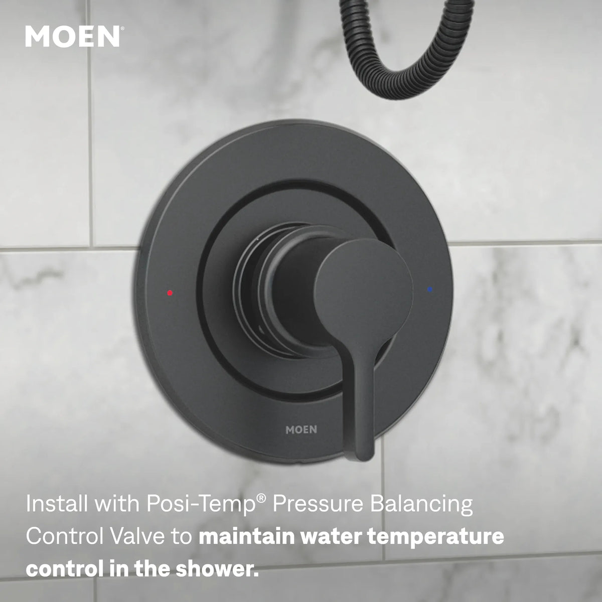 Moen Beric Posi-Temp Tub/Shower 82775 in Matte Black (82775BL) - view 4