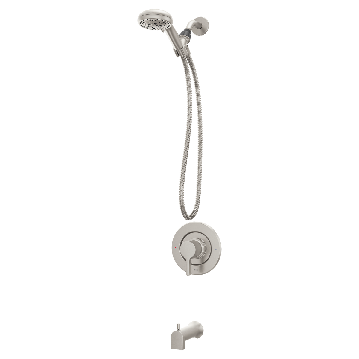 Moen Beric Posi-Temp Tub/Shower 82775 in Spot Resist Brushed Nickel (82775SRN)