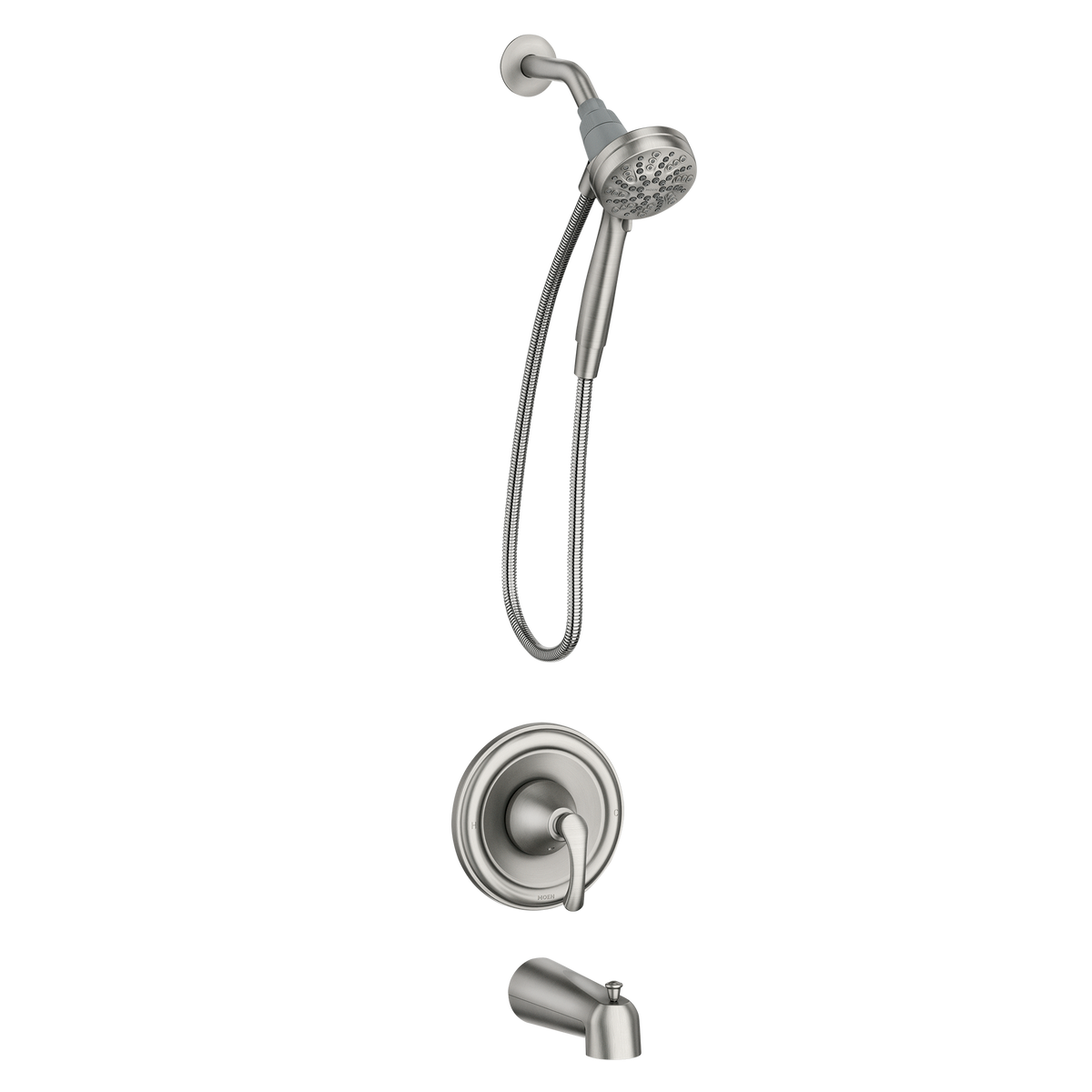 Moen Tiffin Posi-Temp Tub/Shower 82879 in Spot Resist Brushed Nickel (82879SRN)