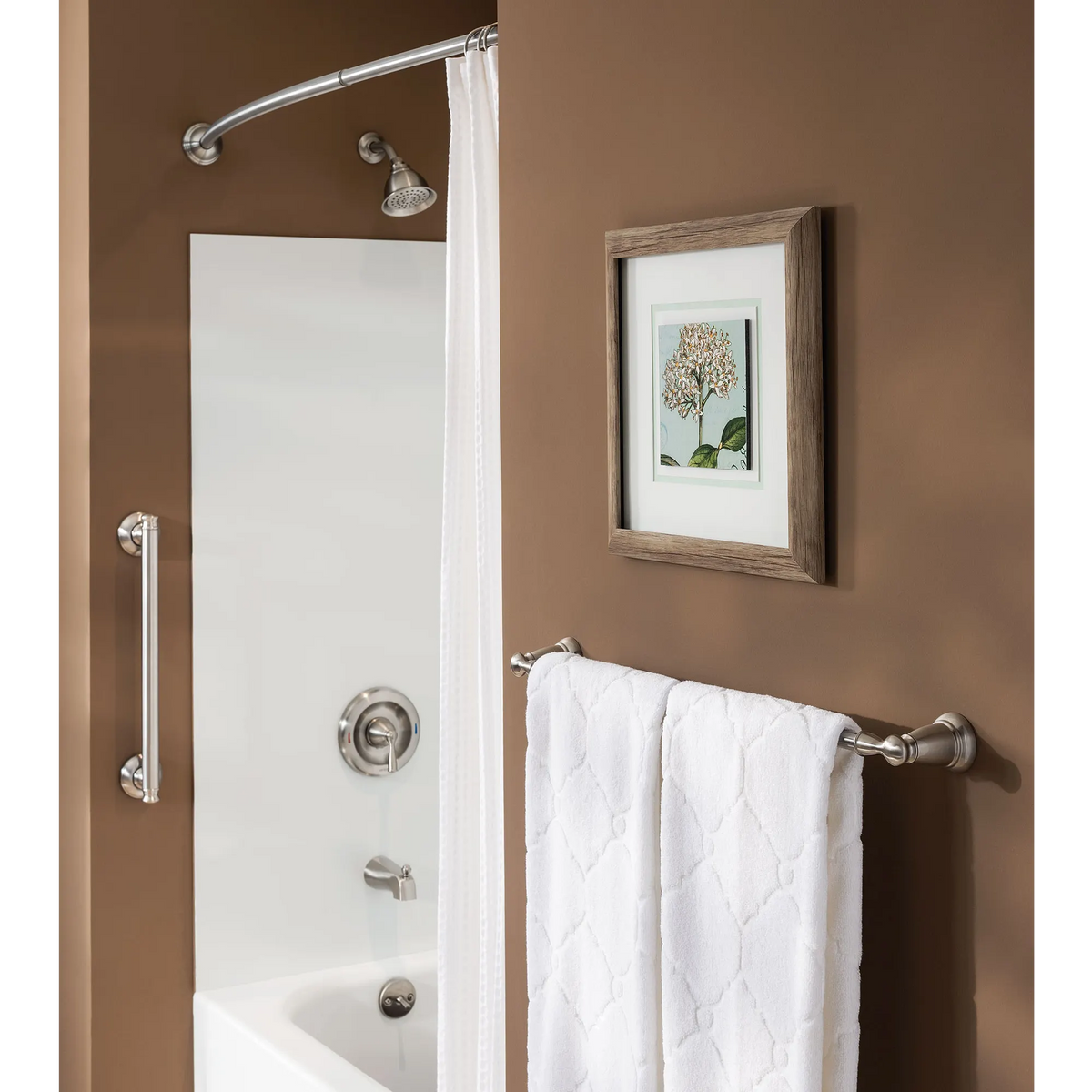Moen Adjustable Curved Shower Rod DN2160 in Brushed Nickel (DN2160BN) - view 3