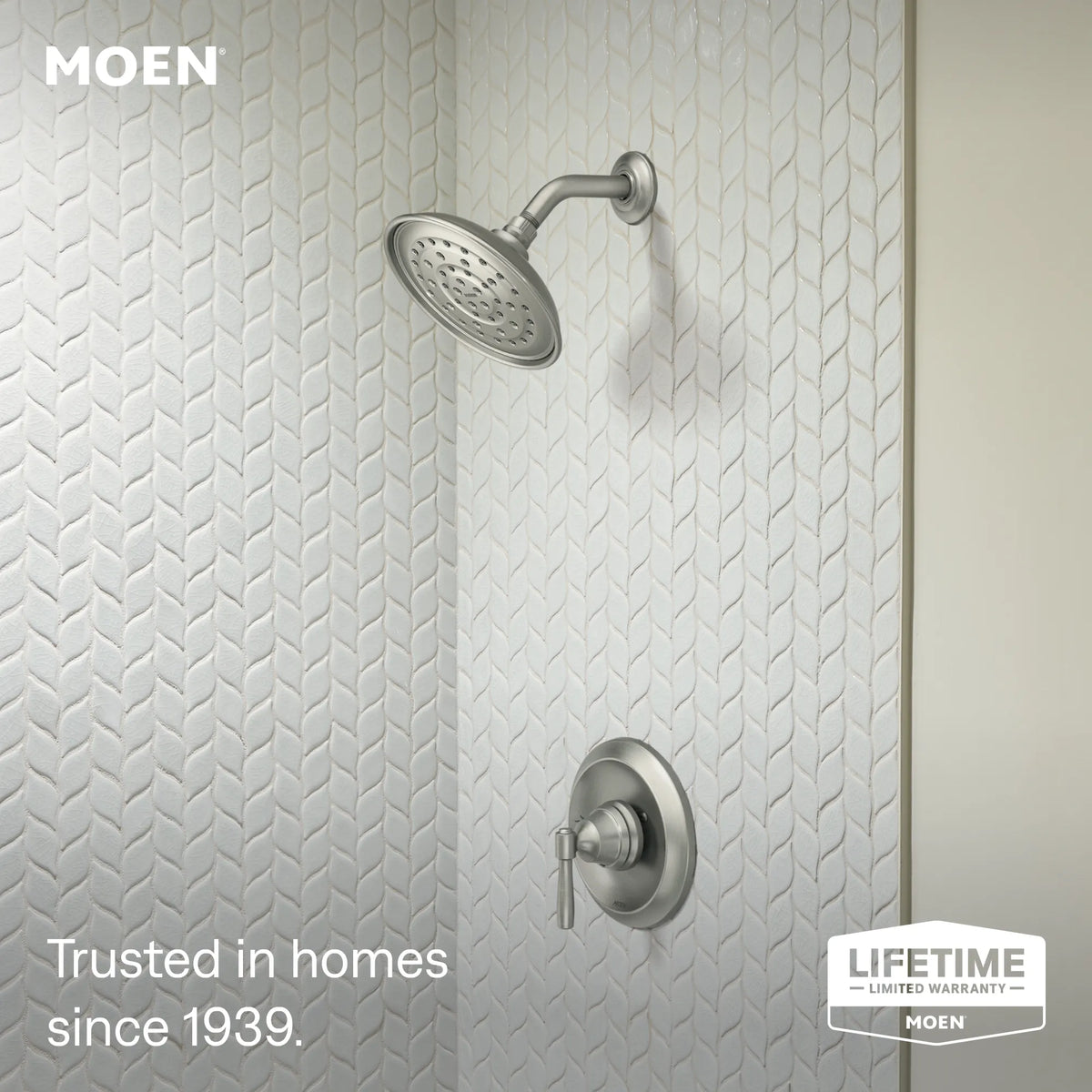 Moen Halle Posi-Temp Shower Only 82971 in Spot Resist Brushed Nickel (82971SRN) - view 2