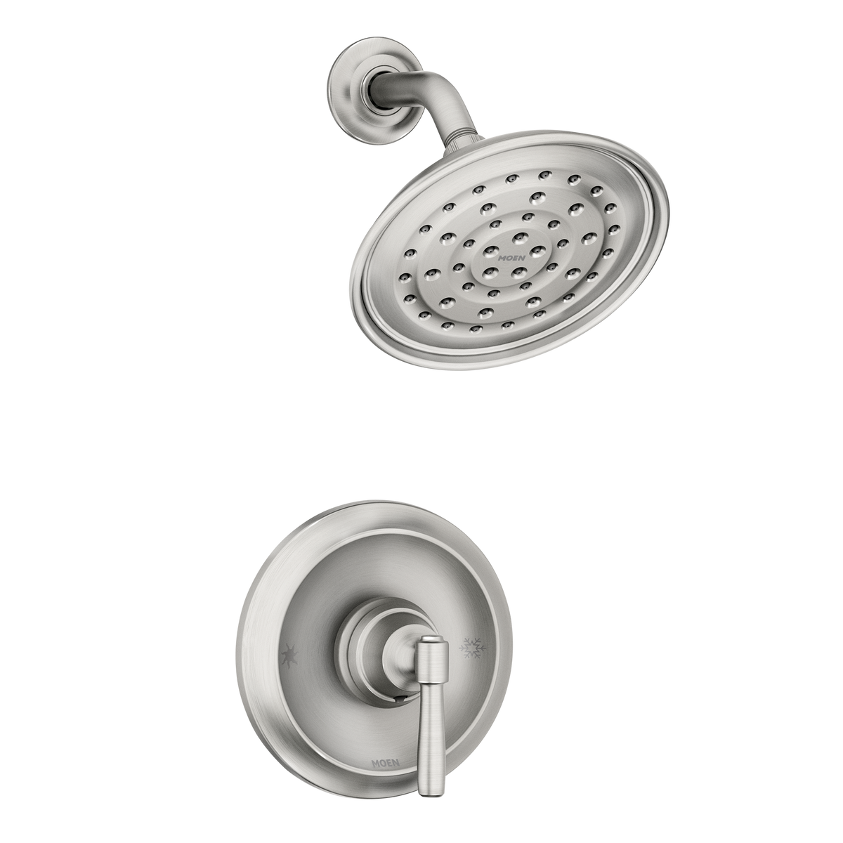 Moen Halle Posi-Temp Shower Only 82971 in Spot Resist Brushed Nickel (82971SRN)