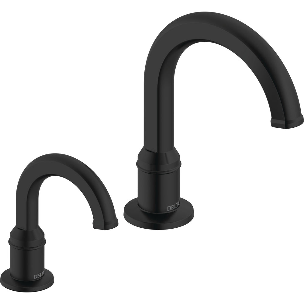 Delta Commercial 831DPA50-SD Rustica Electronic Lavatory Faucet and Soap Dispenser Combo with Proximity Sensing - Battery Operated, 0.5 gpm - Matte Black