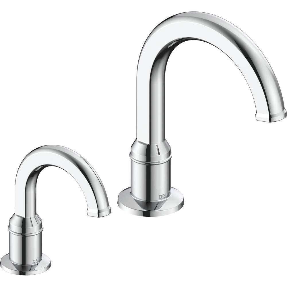 Delta Commercial 831DPA50-SD Rustica Electronic Lavatory Faucet and Soap Dispenser Combo with Proximity Sensing - Battery Operated, 0.5 gpm - Chrome
