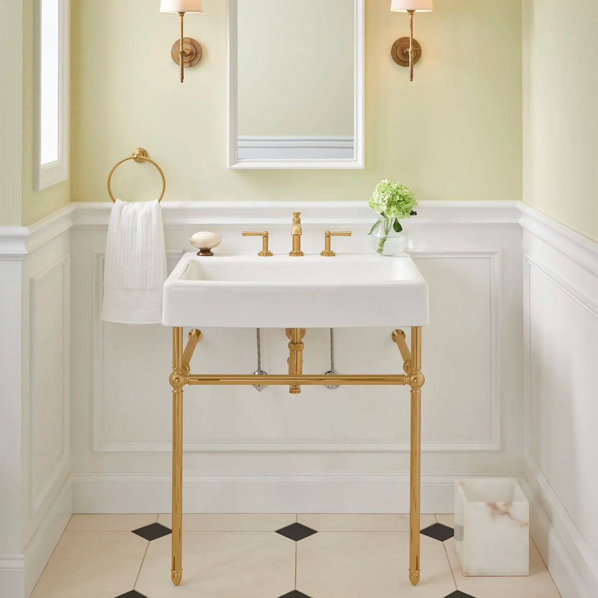 DXV Oak Hill 30 in. Console Legs in Satin Brass (D21411030.427)