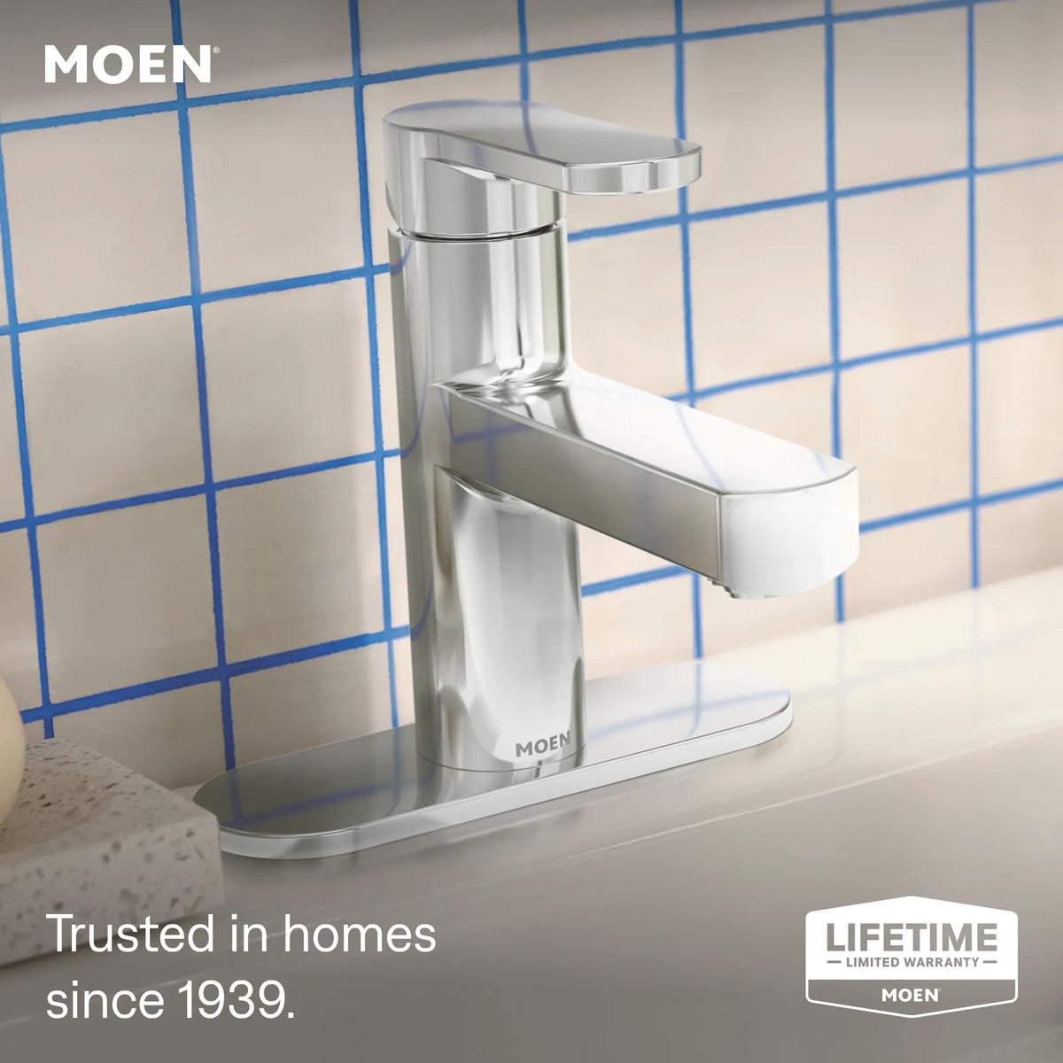 Moen Laris Single-Handle Low-Arc Bathroom Faucet 84014 in Chrome (84014) - view 2