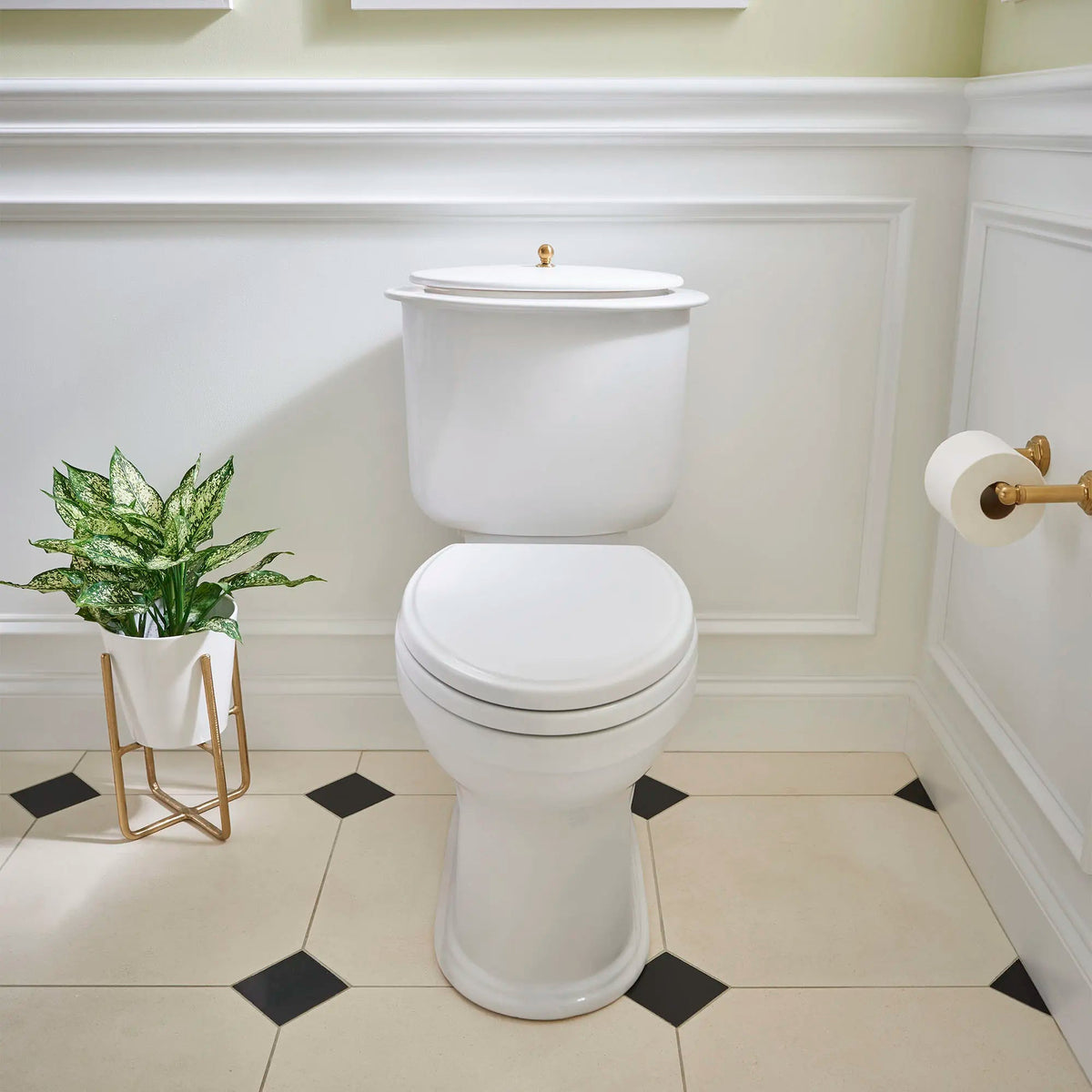 DXV Oak Hill Two-Piece Chair Height Elongated Toilet with Seat in Canvas White (D2203AA100.415) - view 3