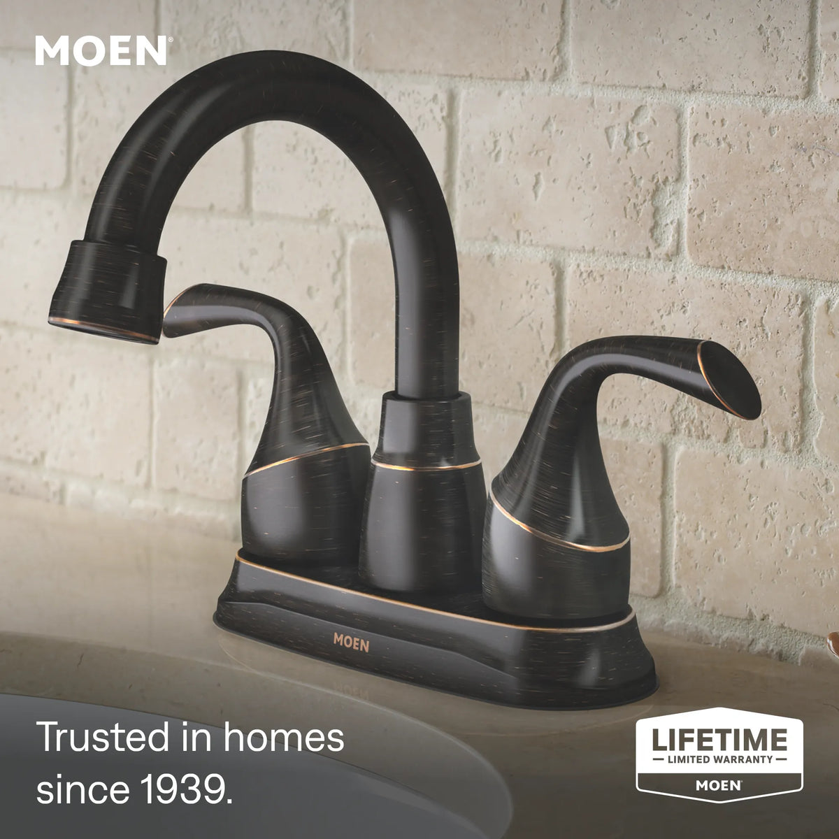Moen Idora Two-Handle Bathroom Faucet 84115 in Mediterranean Bronze (84115BRB) - view 2