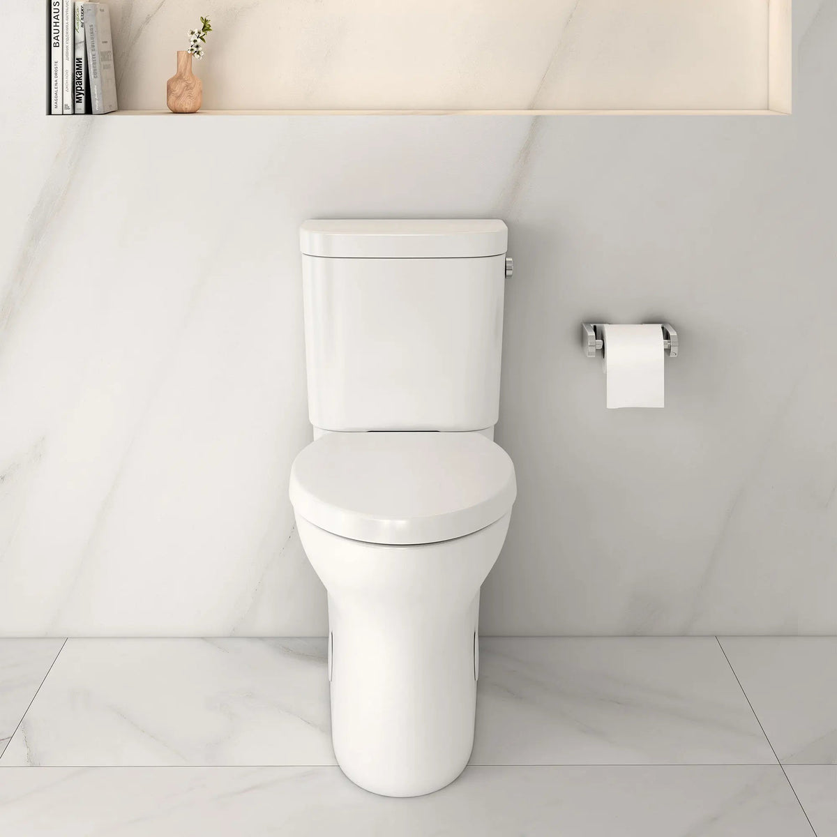 DXV Equility Two-Piece Chair Height Right-Hand Trip Lever Elongated Toilet with Seat in Canvas White (D2210AA108.415) - view 4