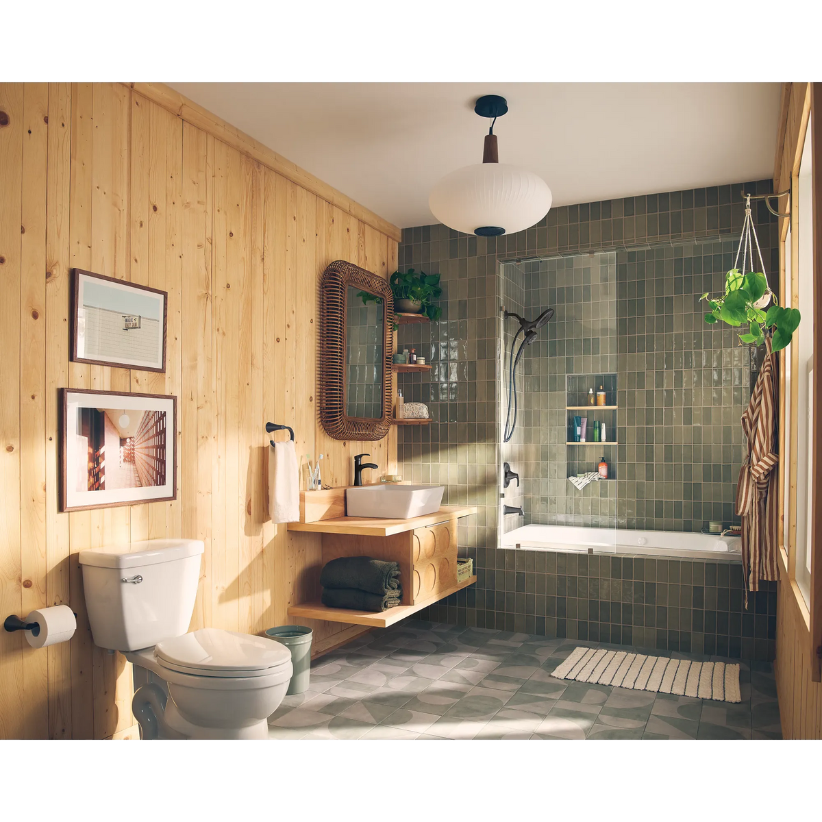 Moen Graeden Posi-Temp Tub/Shower 82137 in Matte Black (82137BL) - view 6