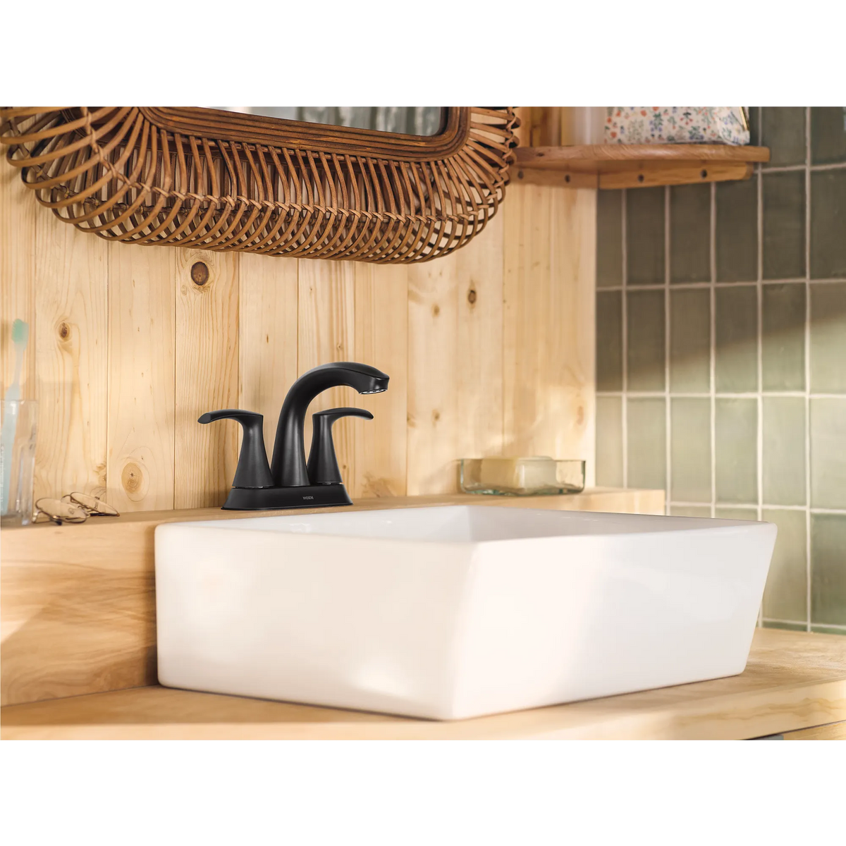 Moen Graeden Two-Handle Bathroom Faucet 84137 in Matte Black (84137BL) - view 2