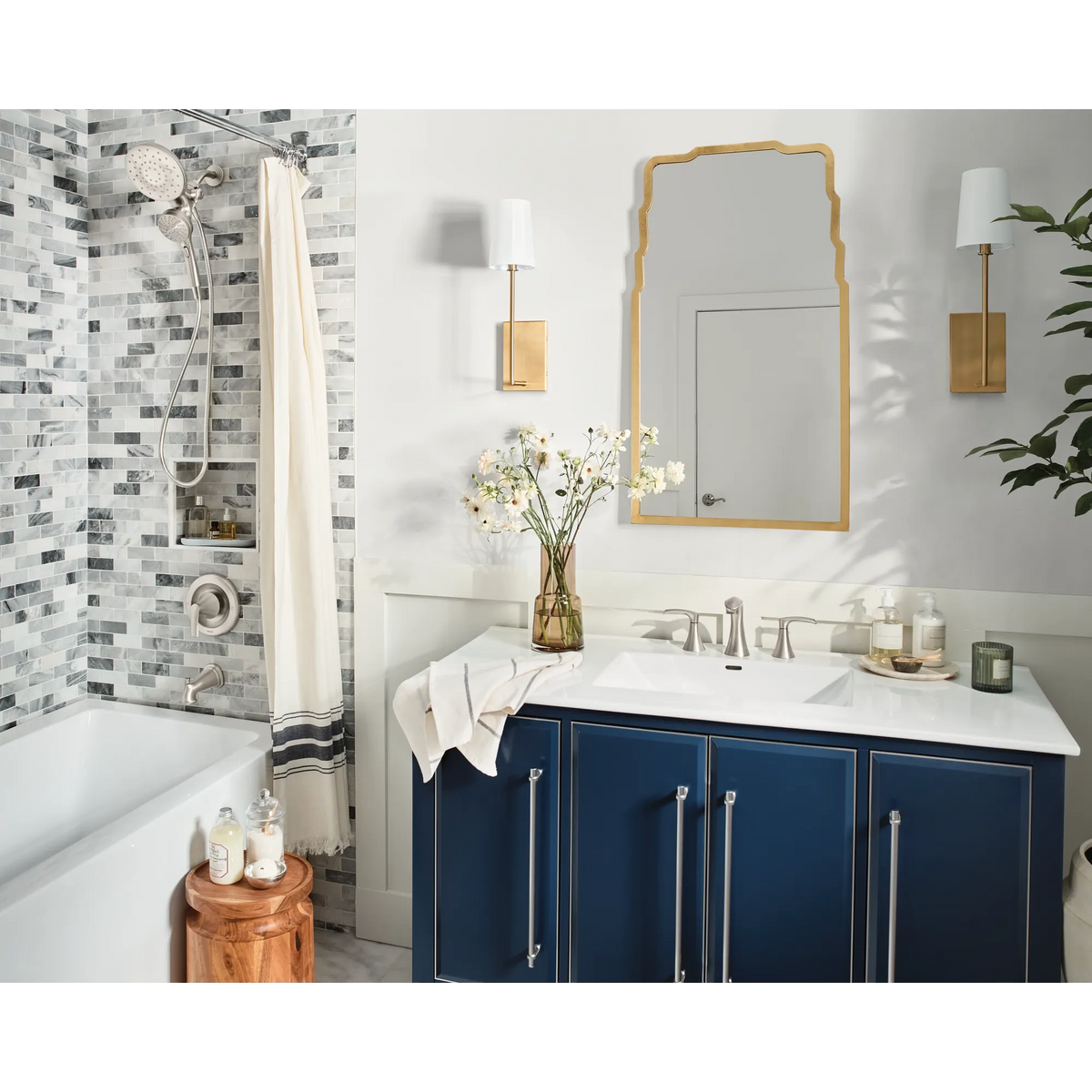 Moen Graeden Posi-Temp Tub/Shower 82137 in Spot Resist Brushed Nickel (82137SRN) - view 2