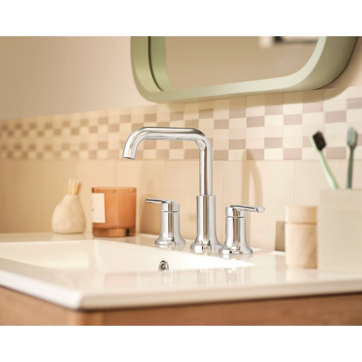 Moen Zyla Two-Handle High-Arc Widespread Bathroom Faucet 84142 in Chrome (84142) - view 5