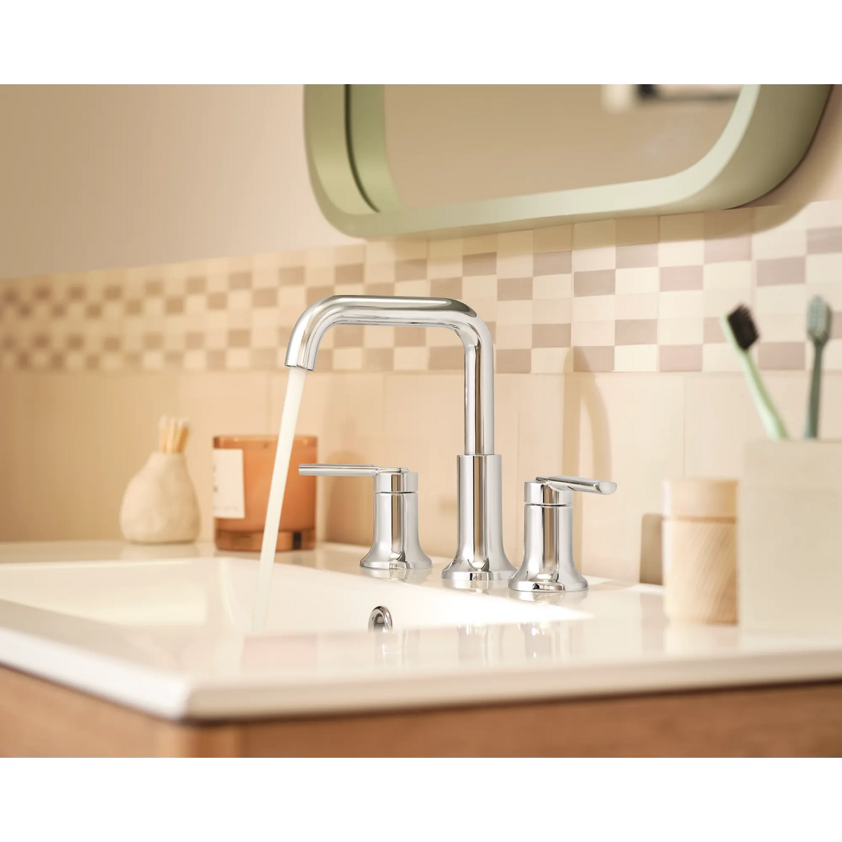 Moen Zyla Two-Handle High-Arc Widespread Bathroom Faucet 84142 in Chrome (84142) - view 4