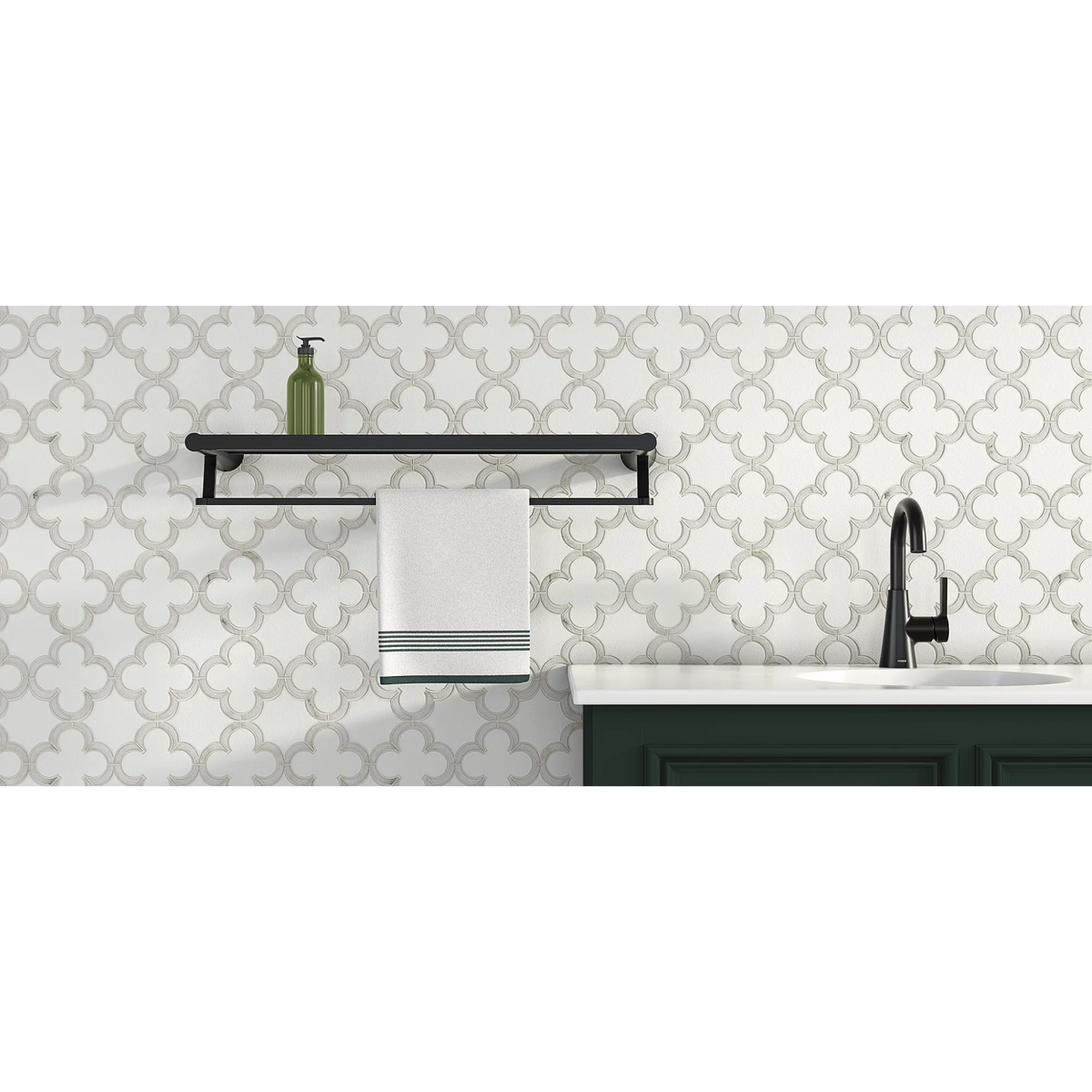 Moen Mikah Towel Shelf Y0794 in Matte Black (Y0794BL) - view 3