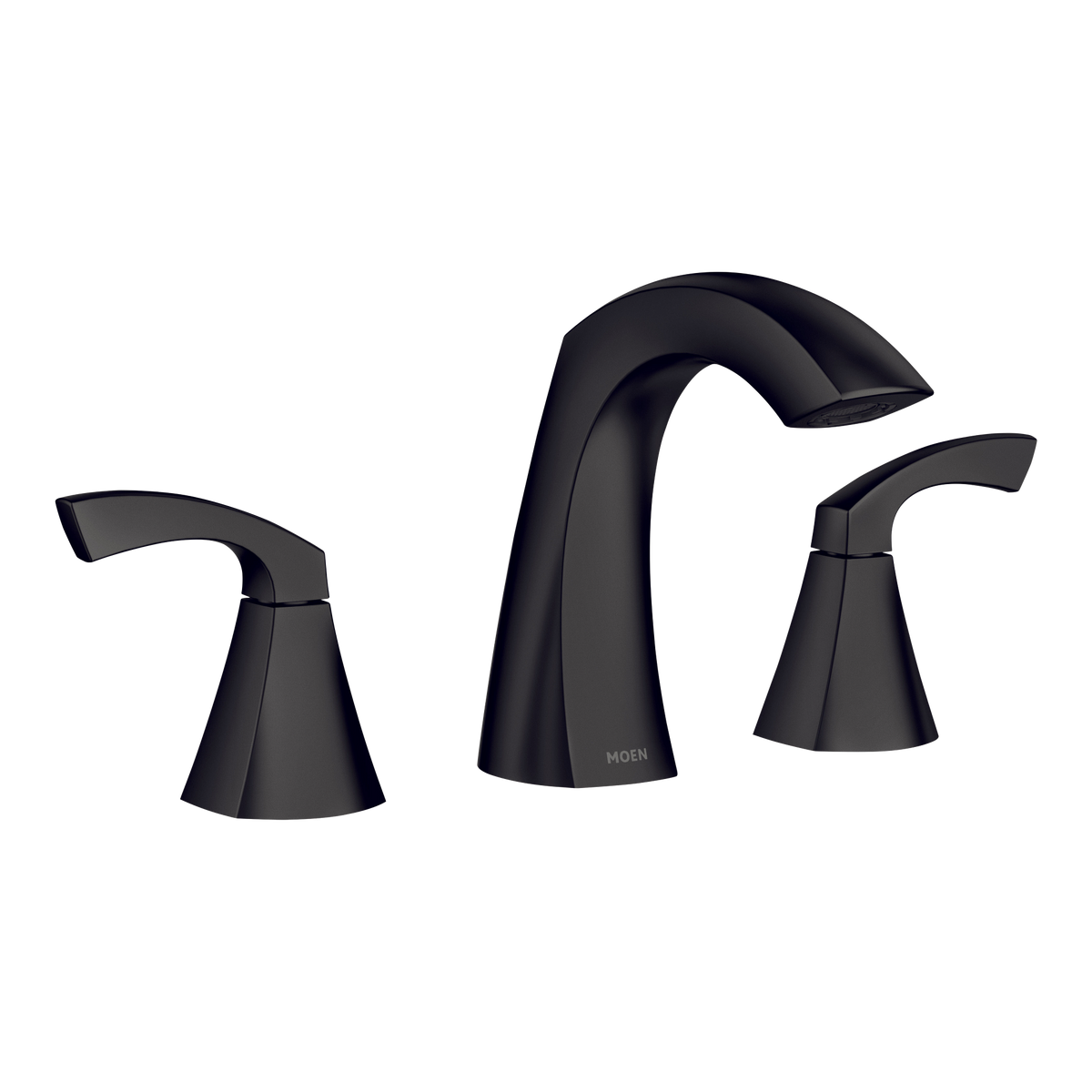 Moen Lindor Two-Handle High-Arc Bathroom Faucet 84504 in Matte Black (84504BL)