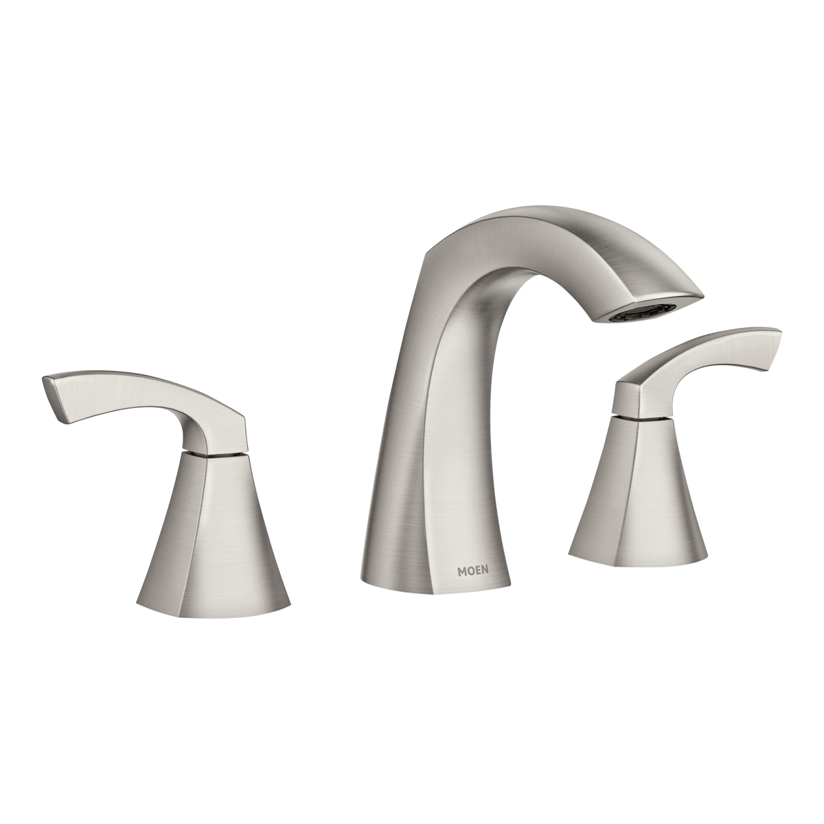 Moen Lindor Two-Handle High-Arc Bathroom Faucet 84504 in Spot Resist Brushed Nickel (84504SRN)
