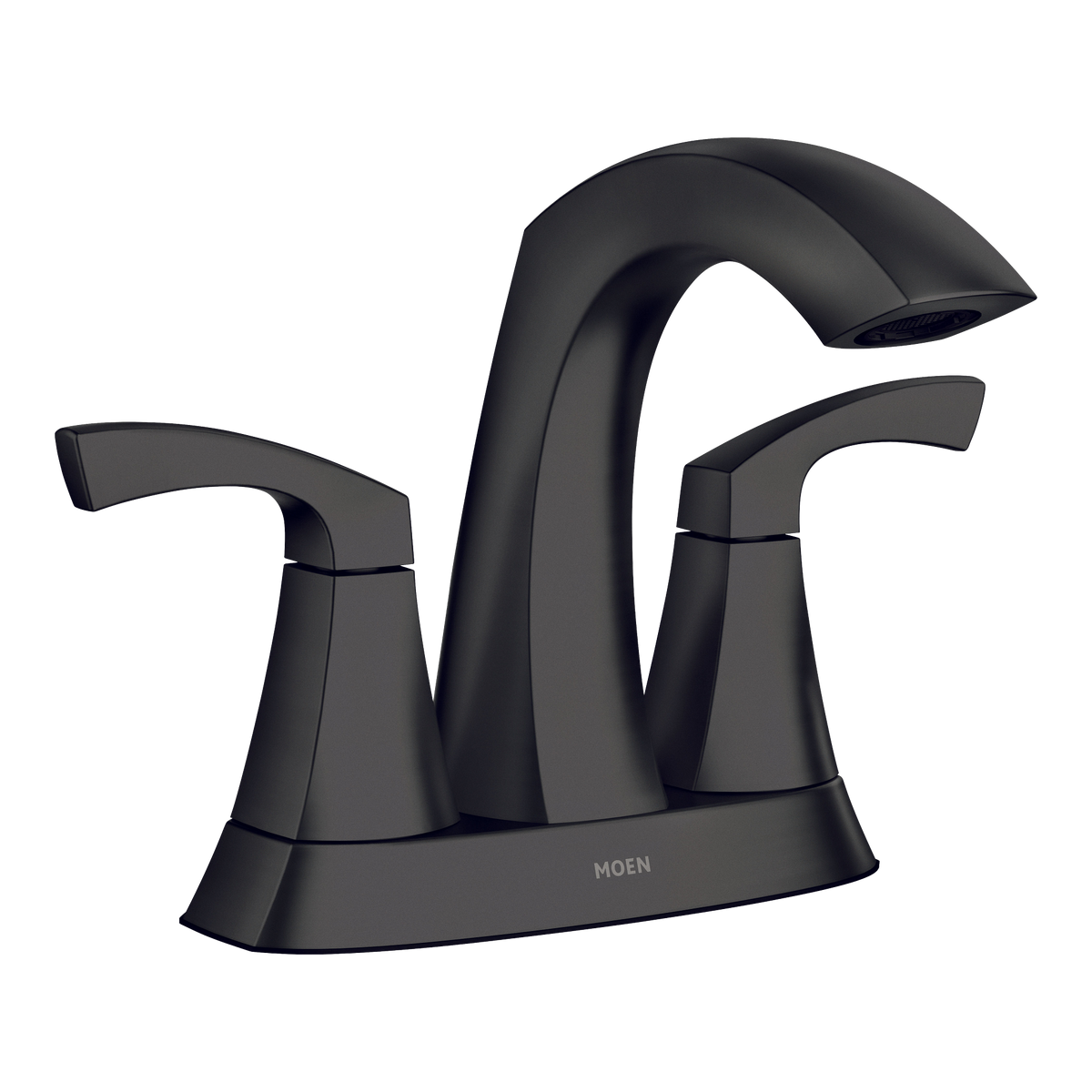 Moen Lindor Two-Handle High-Arc Bathroom Faucet 84506 in Matte Black (84506BL)