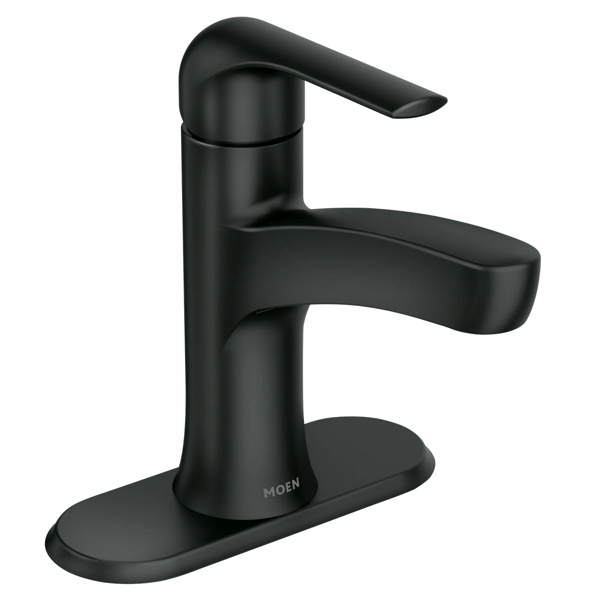 Moen Tilson Single-Handle High-Arc Bathroom Faucet 84565 in Matte Black (84565BL) - view 4