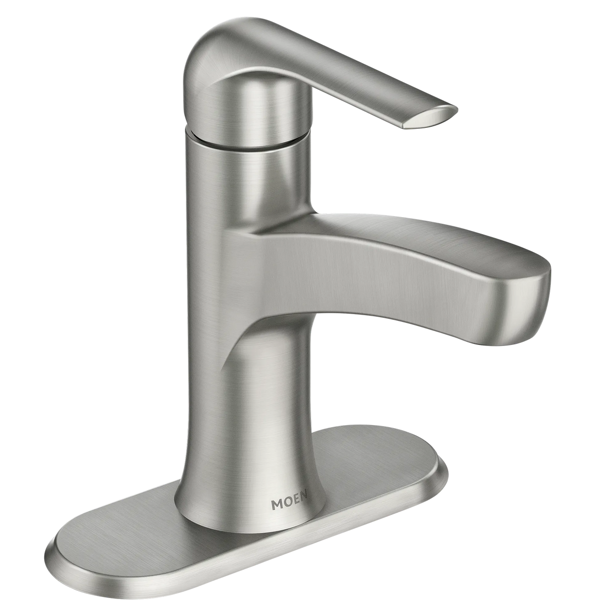 Moen Tilson Single-Handle High-Arc Bathroom Faucet 84565 in Spot Resist Brushed Nickel (84565SRN) - view 2