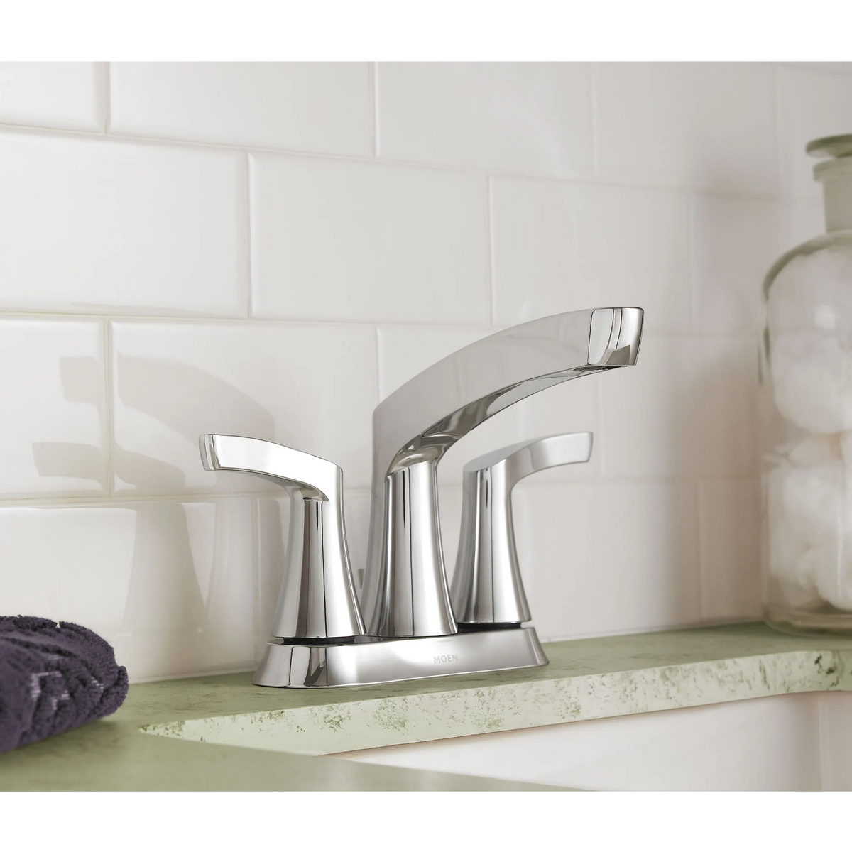 Moen Danika Two-Handle High-Arc Bathroom Faucet WS84633 in Chrome (WS84633) - view 2