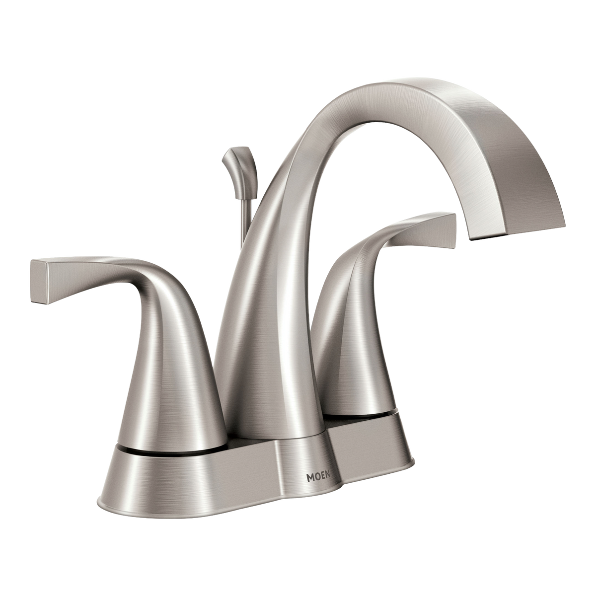 Moen Oxby Two-Handle Bathroom Faucet WS84660 in Spot Resist Brushed Nickel (WS84660SRN)