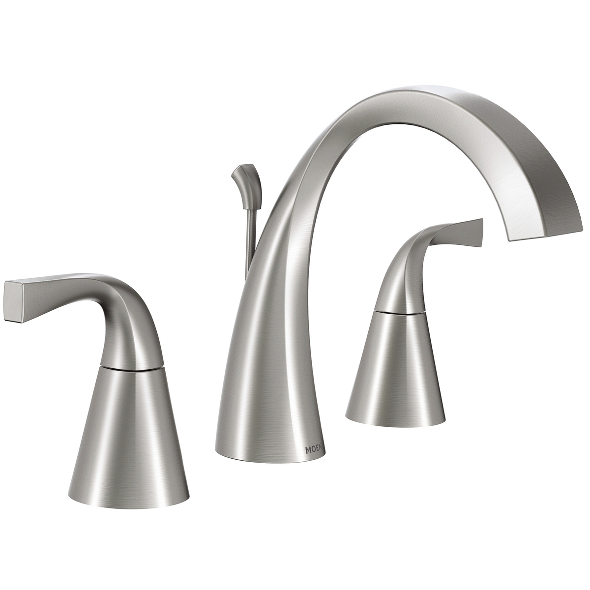 Moen Oxby Two-Handle High-Arc Bathroom Faucet WS84661 in Spot Resist Brushed Nickel (WS84661SRN)