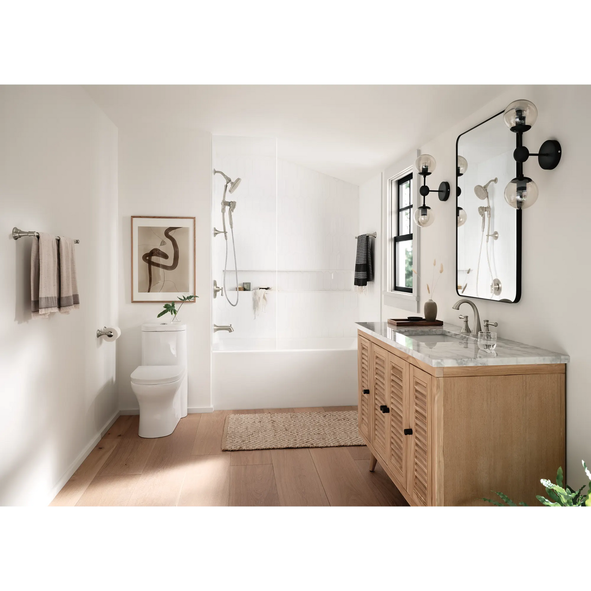Moen Engage Six-Function 6-1/2" Diameter Spray Head Standard with Handshower 28501 in Spot Resist Brushed Nickel (28501SRN) - view 6
