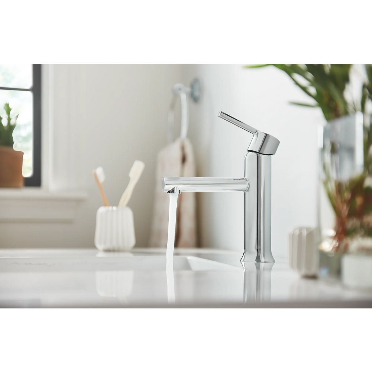 Moen Arlys Single-Handle Low-Arc Low Profile Bathroom Faucet 84770 in Chrome (84770) - view 5
