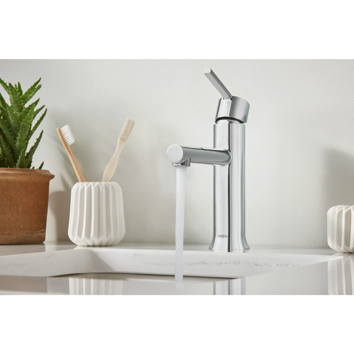 Moen Arlys Single-Handle Low-Arc Low Profile Bathroom Faucet 84770 in Chrome (84770) - view 7