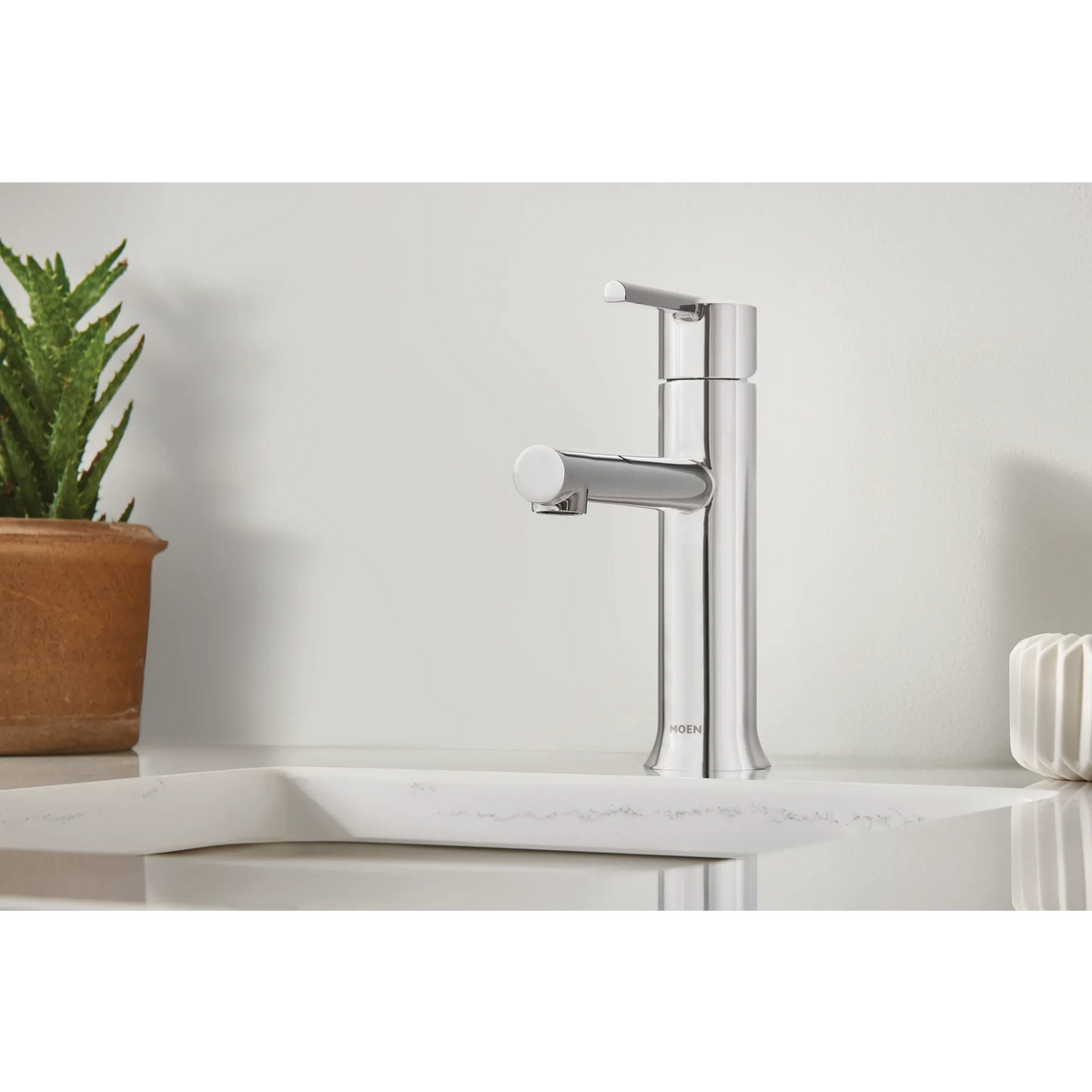 Moen Arlys Single-Handle Low-Arc Low Profile Bathroom Faucet 84770 in Chrome (84770) - view 6