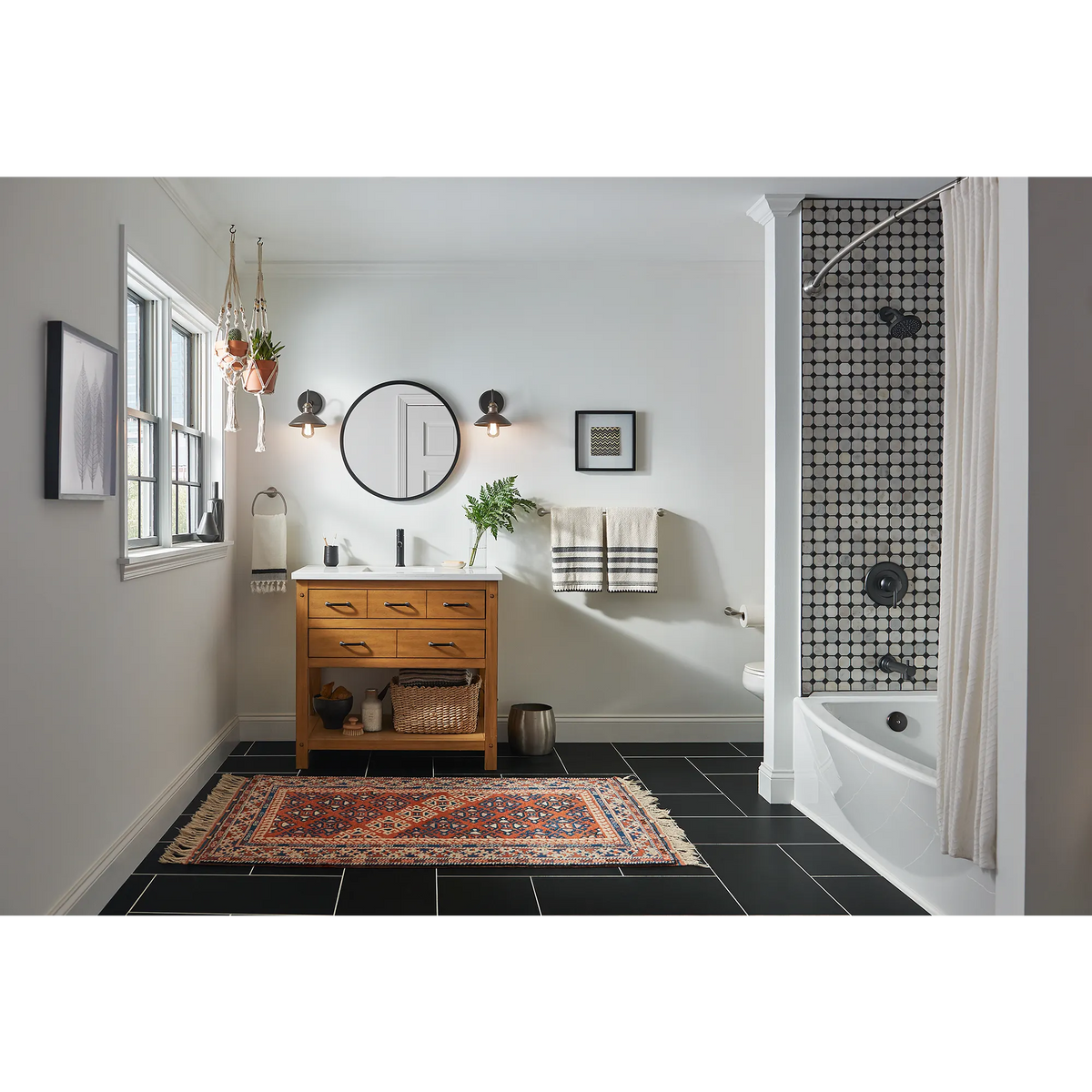Moen Arlys Posi-Temp Tub/Shower 82770 in Matte Black (82770BL) - view 4