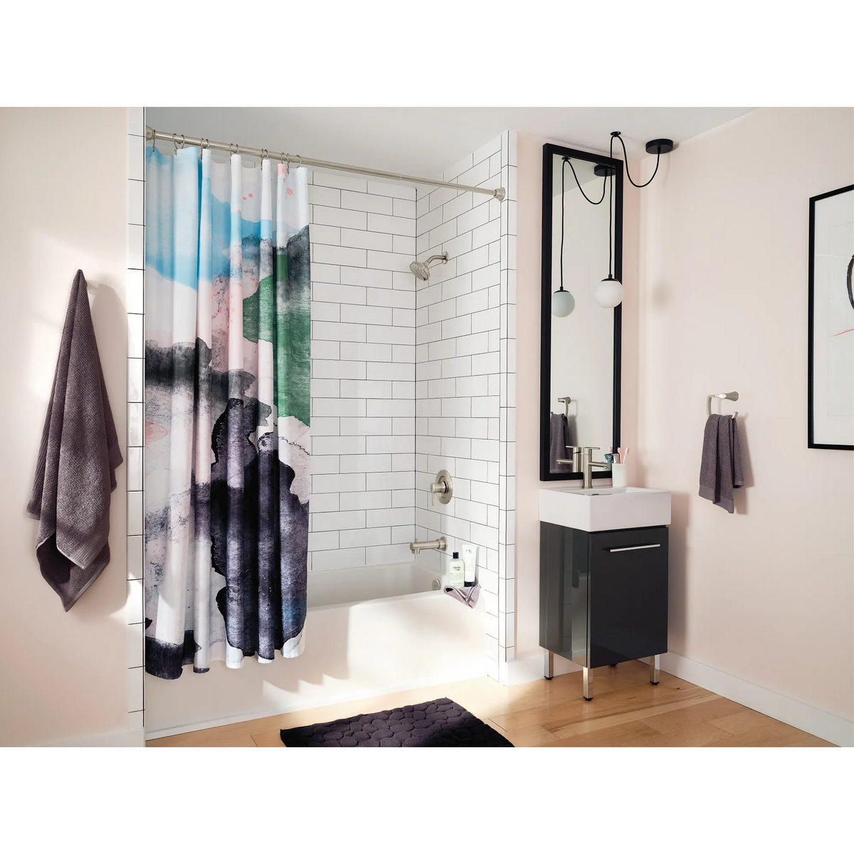 Moen Arlys Posi-Temp Tub/Shower 82770 in Spot Resist Brushed Nickel (82770SRN) - view 2