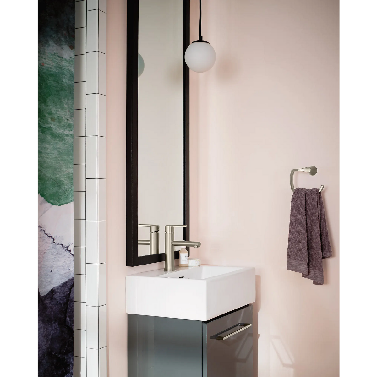 Moen Arlys Single-Handle Low-Arc Low Profile Bathroom Faucet 84770 in Spot Resist Brushed Nickel (84770SRN) - view 2