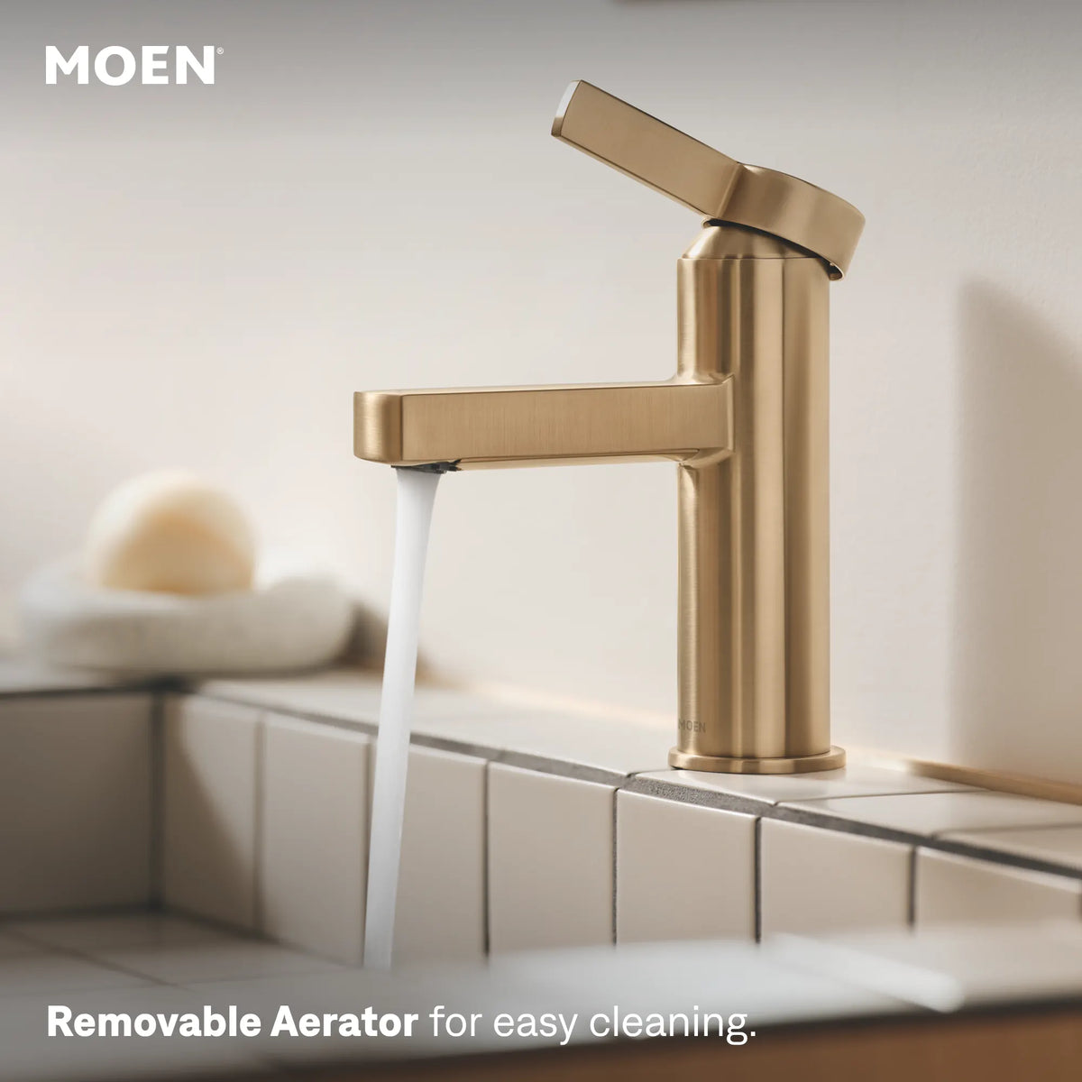 Moen Beric Single-Handle Bathroom Faucet 84774 in Bronzed Gold (84774BZG) - view 6