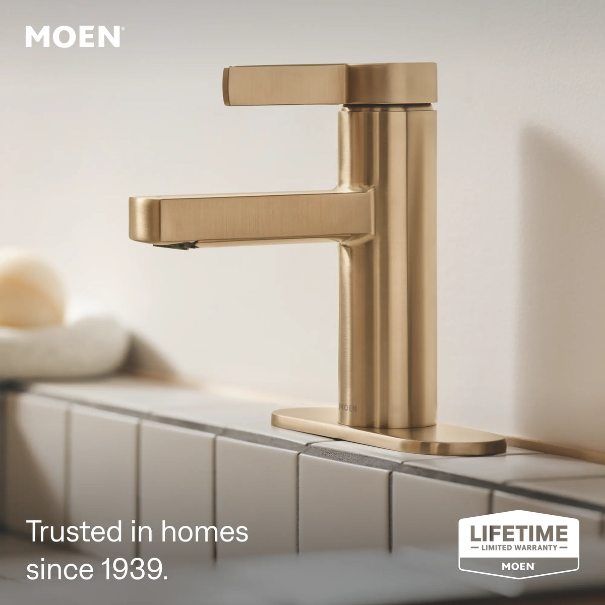 Moen Beric Single-Handle Bathroom Faucet 84774 in Bronzed Gold (84774BZG) - view 2