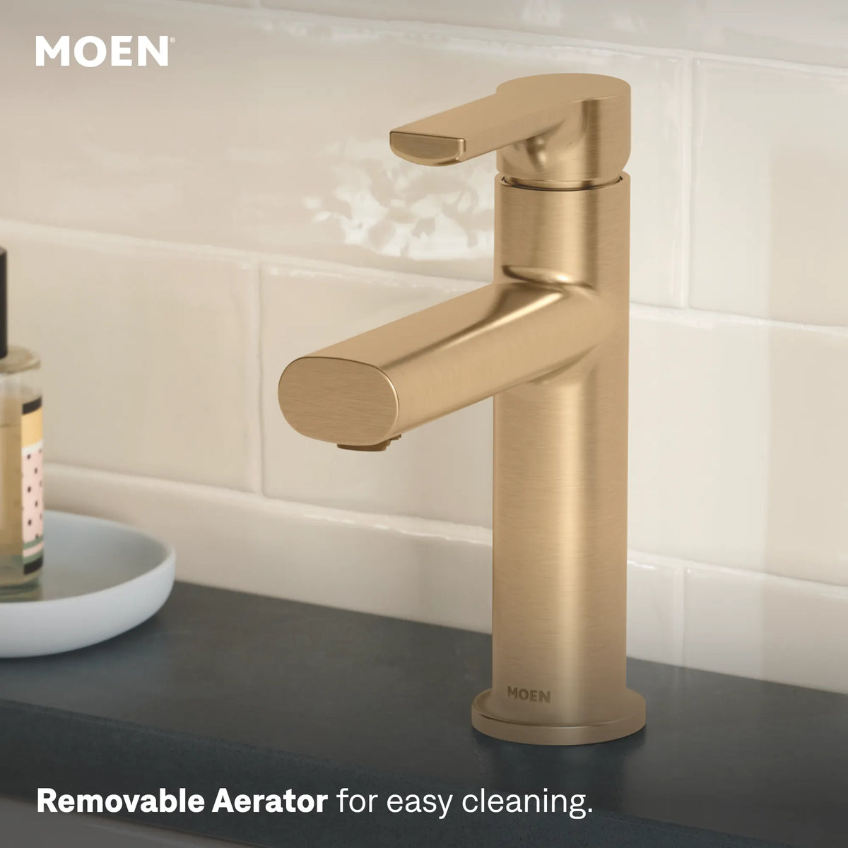 Moen Meena Single-Handle Bathroom Faucet 84794 in Bronzed Gold (84794BZG) - view 6
