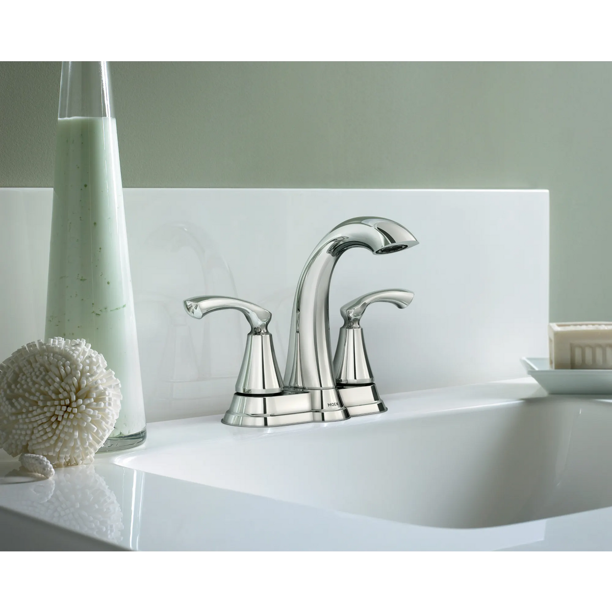 Moen Tiffin Two-Handle High-Arc Bathroom Faucet WS84876 in Chrome (WS84876) - view 2