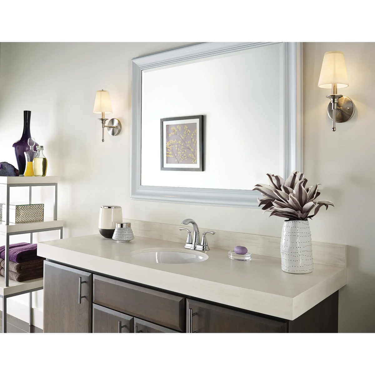 Moen Tiffin Two-Handle High-Arc Bathroom Faucet WS84876 in Chrome (WS84876) - view 3