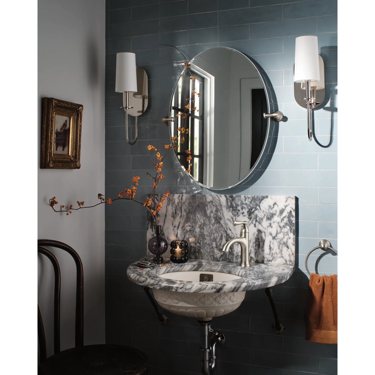 Moen Banbury Single-Handle High-Arc Bathroom Faucet 84945 in Spot Resist Brushed Nickel (84945SRN) - view 3