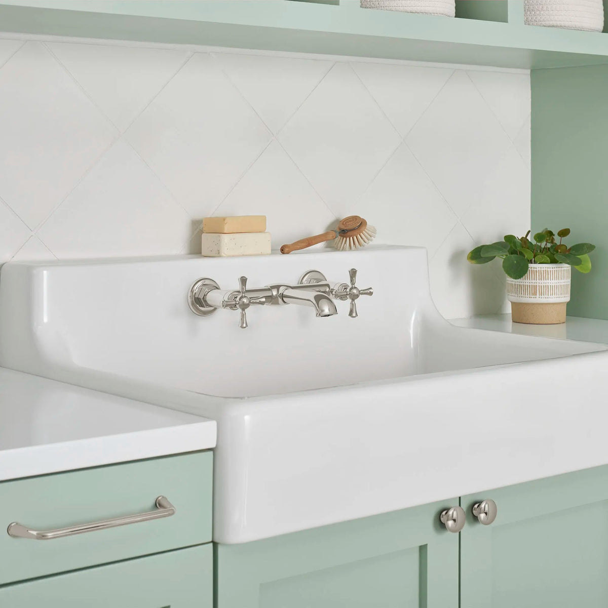 DXV Oak Hill 30 in. High-Back Sink, 2-Hole in Canvas White (D20155002.415) - view 3