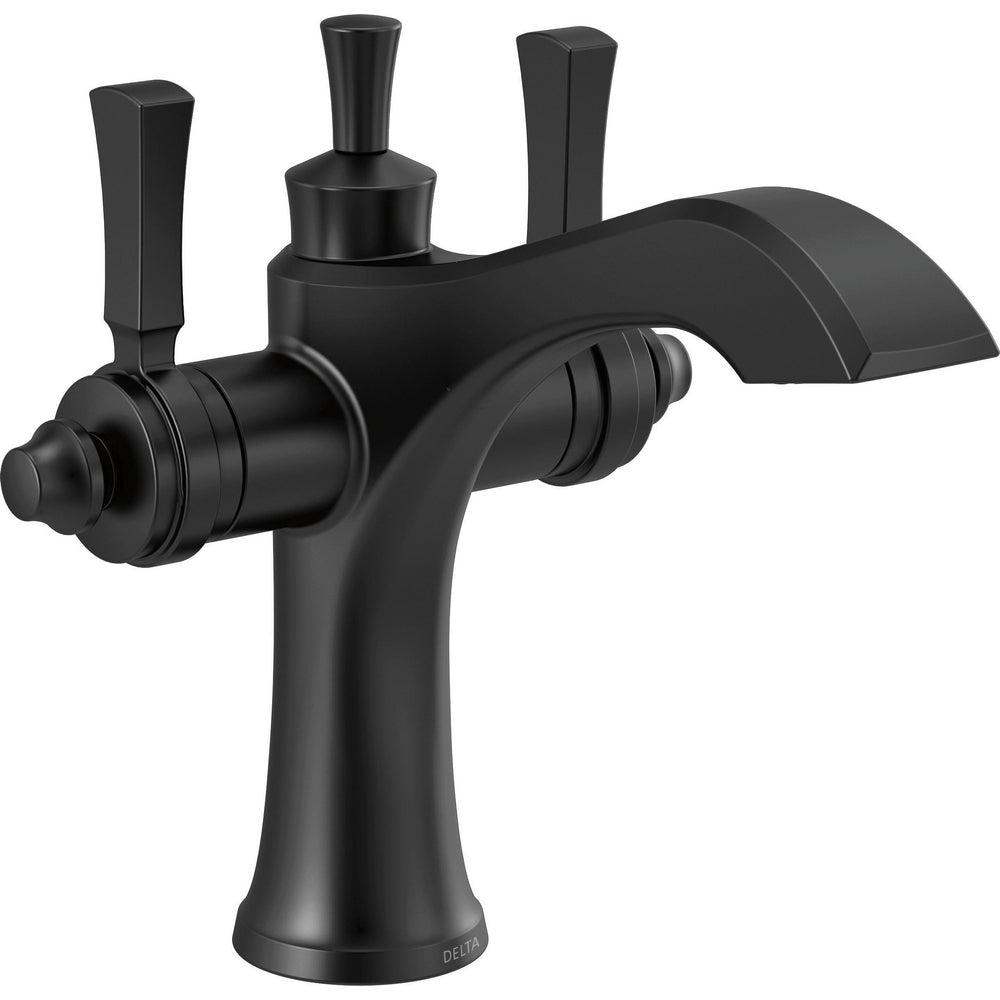 Delta Dorval Single Hole Monoblock Bathroom Faucet - Matte Black
