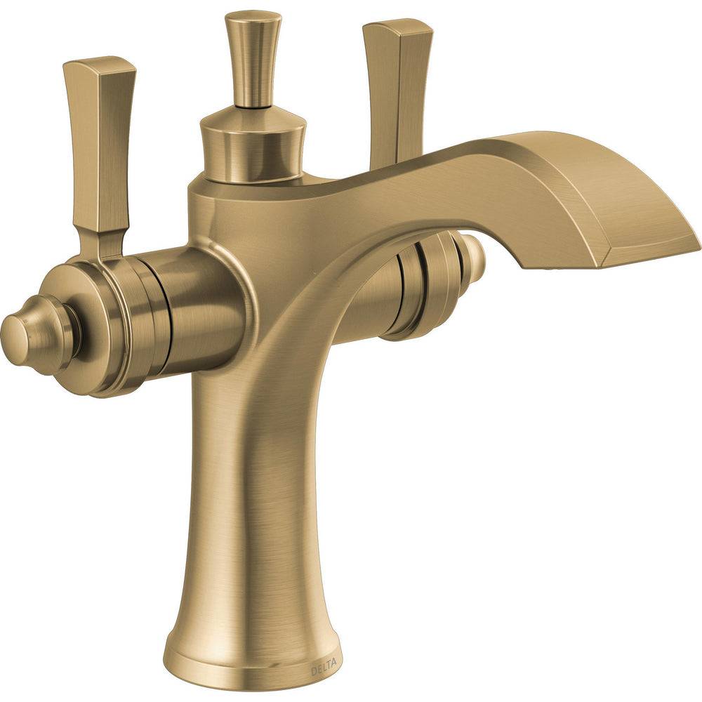 Delta Dorval Single Hole Monoblock Bathroom Faucet - Champagne Bronze